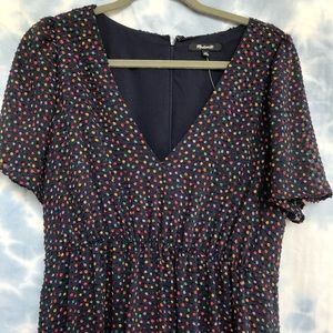 Madewell Deep V Elastic Waist Dress